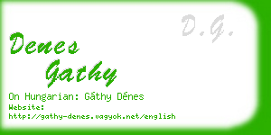 denes gathy business card